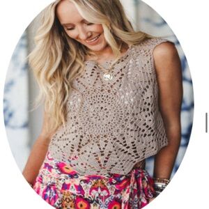 Nova Crochet Beige Top